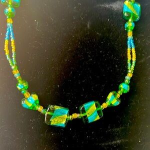 16” Diacritic Glass Necklace